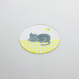emoemo×toumei コースター グレーねこ