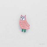 emoemo×toumei バッジ　ふくろう