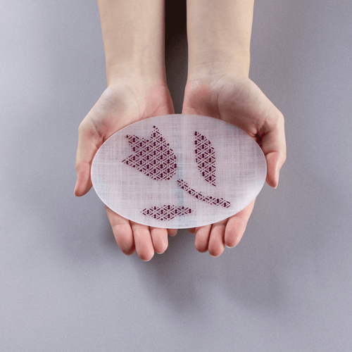 toumei×DOTS  京印伝 漆 まめざら コーバル15.5cm 木箱入