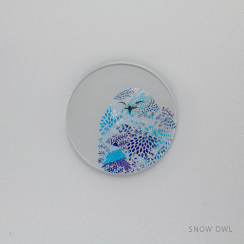 toumei×sotlight コースター　SNOW　OWL