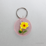 フリップキーホルダー pixel flower ハイビスカス