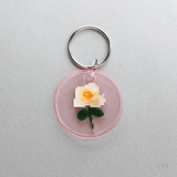 フリップキーホルダー pixel flower バラ