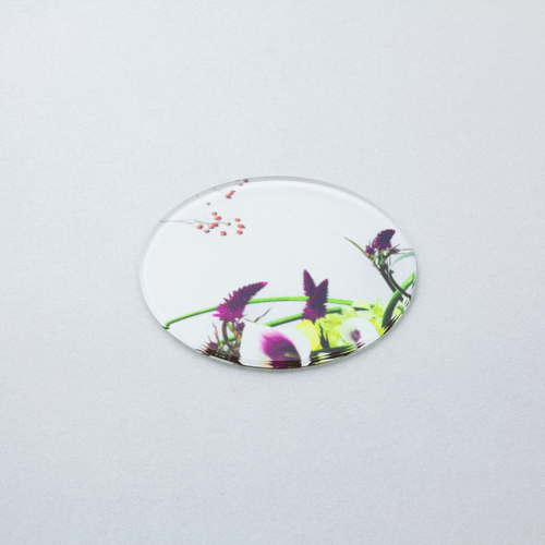 ikebana コースター　セロシア Purple × red