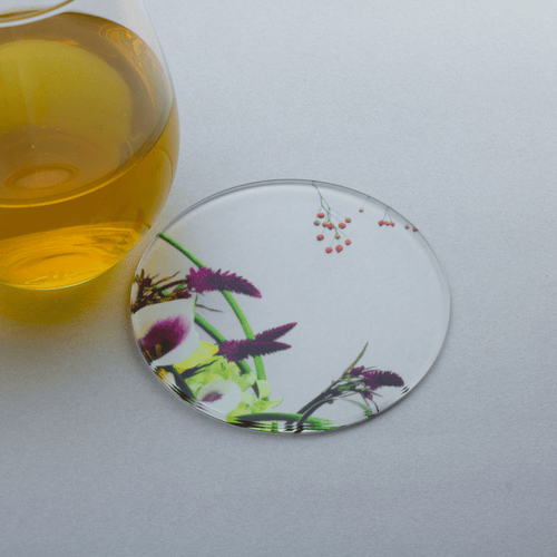 ikebana コースター　セロシア Purple × red