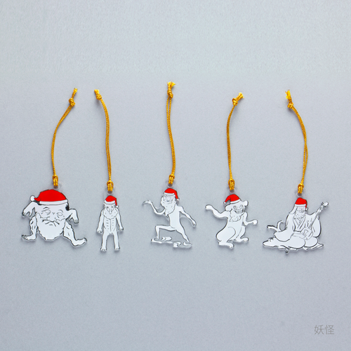 妖怪 クリスマスオーナメント ５個セット