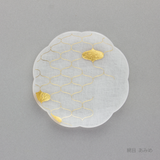 箔まめざら　ジオメトリー　ゴールド　網目