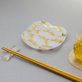 箔まめざら　ジオメトリー　ゴールド　網目ハンド