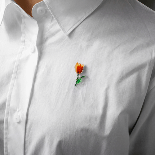 pixel flower バッジ