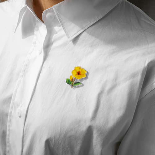 pixel flower バッジ